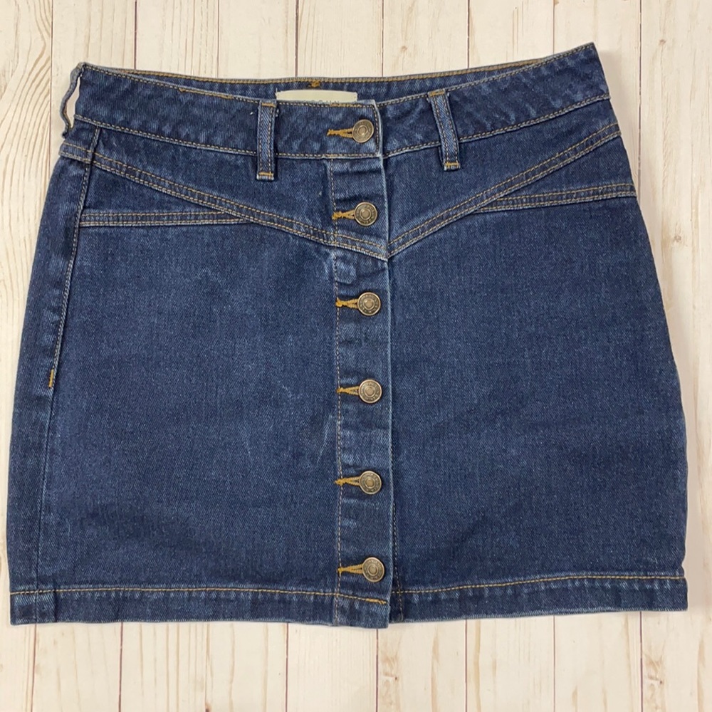 PacSun Denim Skirt Button Up Blue Size 27